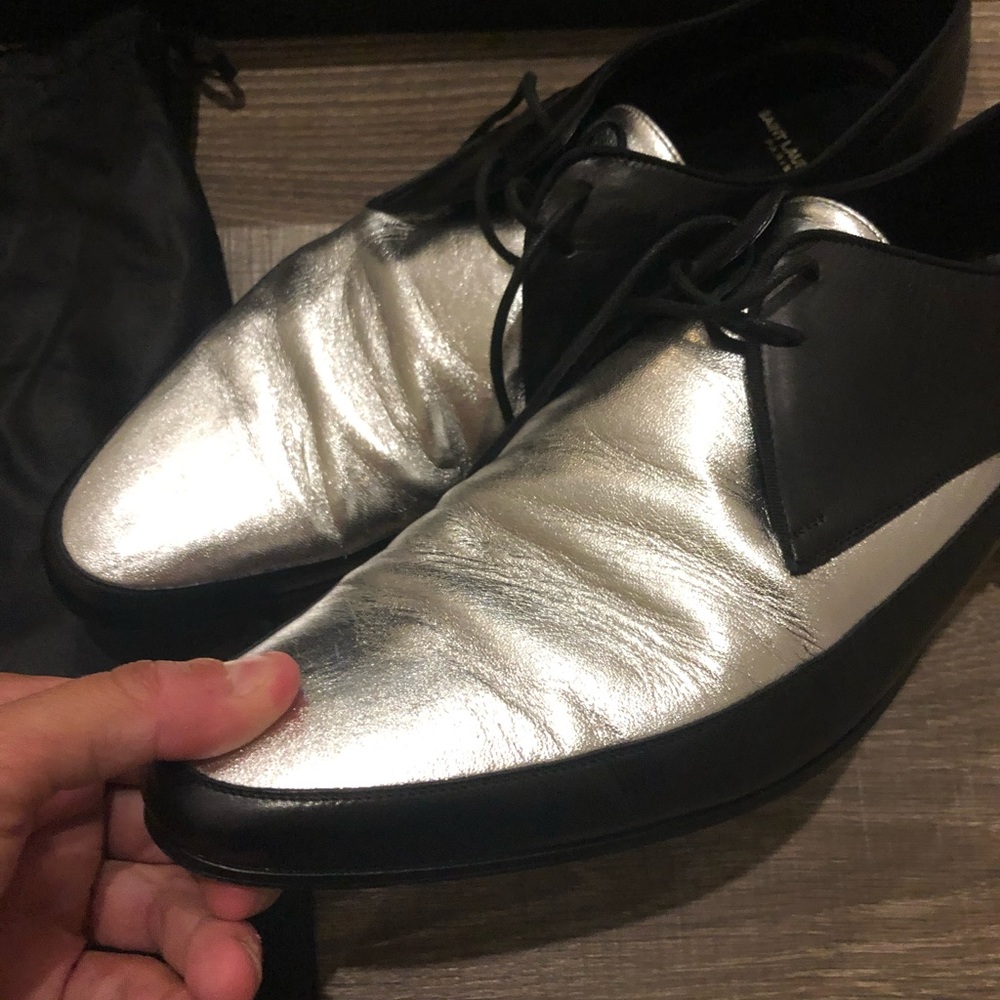 Saint Laurent Blake derby silver black - Picture 2 of 8